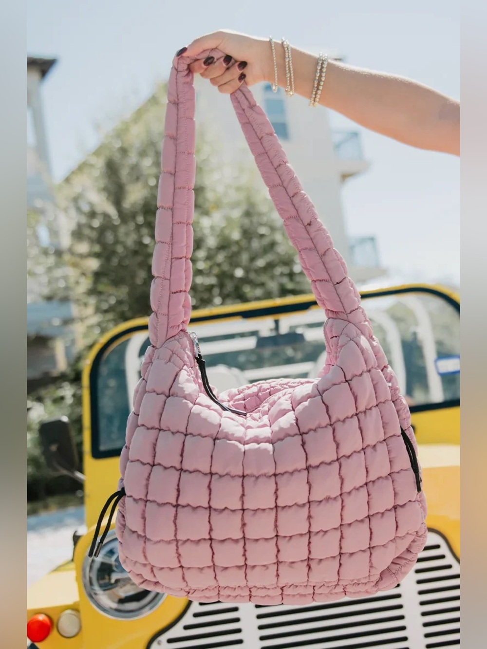 wild fable Quilted Light Pink Shoulder Bag